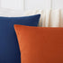 Mixhug Set of 2 Cozy Velvet Square Decorative Throw Pillow Covers, Navy Blue, 18 x 18 Inches for Couch and Bed