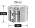 OGGI Stainless Steel Kitchen Canister, 26 fl oz, Airtight Clamp Lid, Clear See-Thru Top, Ideal for Kitchen Storage