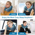 Inflatable Travel Neck Pillow - Washable U Shaped Pillowcase for Airplane, Train, Car, Office Napping