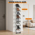 8 10.4" 64.5" 9.8" SMILHELTD Vertical Shoe Rack Tiers Narrow Clear Sneaker Storage Holder Luxurious Slim Tall Organizer