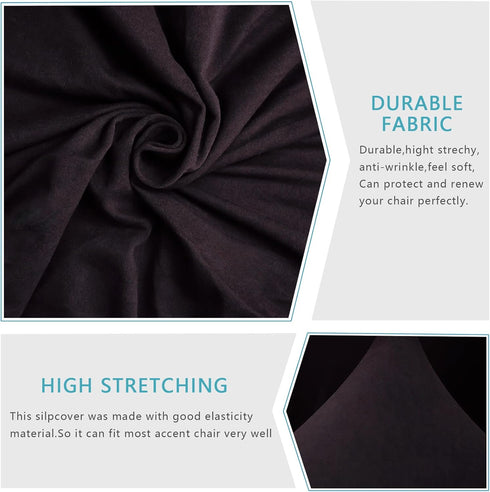 Armless Iauddy Accent Slipper Chair Cover Slipcover,Stretch Spandex Removable Non-Slip Silp Cover for Accent Chair