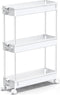 SPACEKEEPER Slim Rolling Storage Cart, 3 Tier Bathroom Storage Organizer Laundry Room