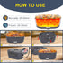 Electric Lunch Box Food Heater, 3 in 1 Portable Warmer, Leakproof Heated Box for Adults, 1.5L Stainless Steel Container