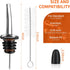72 PACK Femilkt Liquor Pour Spout With Dust Caps,Stainless Steel Pourers Spouts for Liquor Bottles,Bottle Pourers