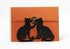 Mango Steam Tabletop Napkin/Tissue & Letter Holder, Cat Design, Black for Home, Kitchen, Restaurants