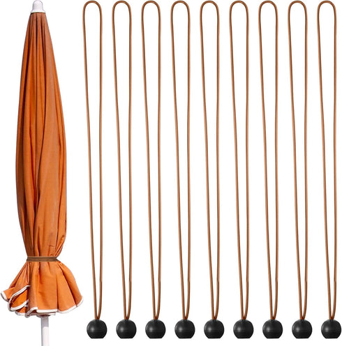 Woanger 12 Pcs Reusable Umbrella Strap Securing Straps for Parasol, Flexible Tie for Outdoor Umbrella