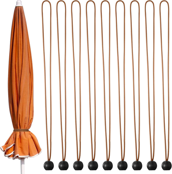 Woanger 12 Pcs Reusable Umbrella Strap Securing Straps for Parasol, Flexible Tie for Outdoor Umbrella
