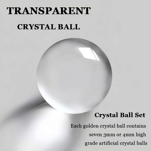 GyOnyx 5.5 inch Transparent Golden Crystal Ball, Modern Western House Decorations Aesthetic, Gold Table Decor