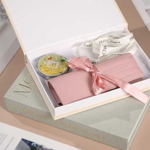 Firtoza Set 2 Decorative Book Storage Boxes of - Faux Book Storage for Photos & Keepsakes Elegant Linen Fabric Coffee