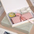 Firtoza Set 2 Decorative Book Storage Boxes of - Faux Book Storage for Photos & Keepsakes Elegant Linen Fabric Coffee