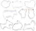 Cosmos Set of 9 Mini Animal Shapes Cookie Cutters, Molds for Birthday Party