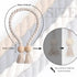 2 Pack NICEEC Wooden Ball Magnetic Curtain Tiebacks Boho Home Decor Drape Tie Backs Natural Cotton Hand Woven Rope