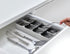Joseph Joseph DrawerStore Compact Utensil Organizer, Silverware Flatware Tray for Kitchen Drawer, Grey