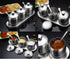 TENTA KITCHEN TENT 18/8 Stainless Steel Seasoning Containers Set, Spice Rack with 3 Serving Spoons
