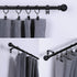 Curtain Rods for Windows 48 to 84-92 inch, 5/8" Matte Black Curtain Rods, Stainless Steel Small Curtain Rods for Bedroom, Living Room,Kitchen,Farmhouse, Outdoor Curtain rod Black
