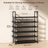 6 25-30 Closet,Entryway,Hallway,Dorm (6 Mavivegue Tier Shoe Rack for Pairs of Shoes,Metal Shoe Rack with Hook and Side