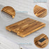 Wooden Appliance Slider for Coffee Maker, Rustic Brown Deep Kitchen Caddy Rolling Tray, Coffee Pot Slider