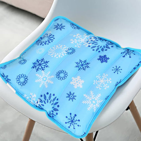 Ice Cushion Cool Ice Pillows, Water Filling Ice Cushion Chair Pad for Pet, Summer, Beaches, Car, Office (14.17 x 14.17)
