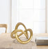 PUHOZN Modern Geometric Round Sculpture Gold Knot Statue Decor Tabletop Sculpture and Figurines Round Decorative