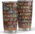 SANDJEST Book Lovers Tumbler Bookshelf 20oz Tumblers with Lid Gift for Librarian