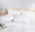 100% Egyptian Cotton King Pillow Protectors, Set of 2, 400 Thread Count, Stripe-White, Zippered Style