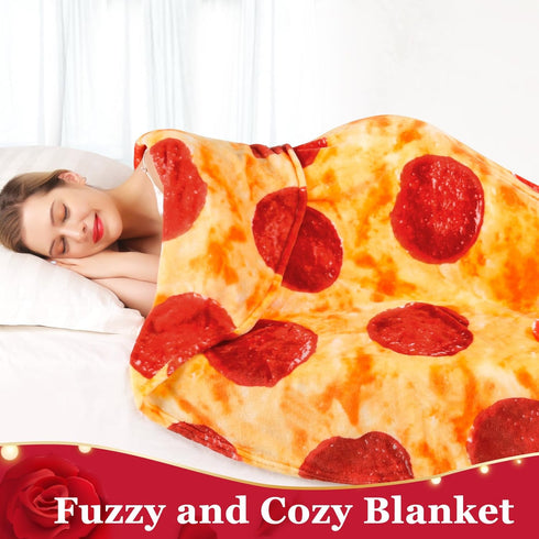 80 Inches 285 Jorbest Pizza Blanket Adult Size Birthday Gifts for Women Men Mom Teen Boys Girls, Novelty Pizza Throw