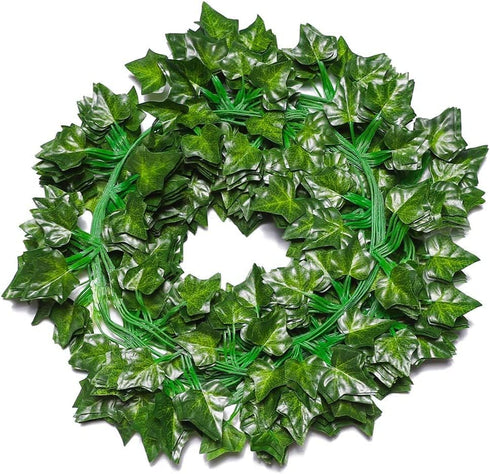 GPARK 84ft Artificial Ivy Garland - 12 Pack, 82 inch Hanging Leaves for Wedding, Party, Garden, Outdoor Decor