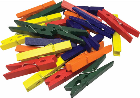 Teacher Created Resources STEM Basics - Medium Multicolor Clothespins, Pack of 50