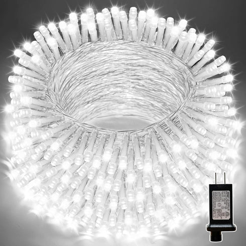 LAMPHOME 66ft Christmas Decorative Mini Lights,200 LED Transparent Wire Fairy Starry String