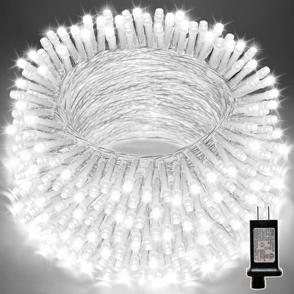 LAMPHOME 66ft Christmas Decorative Mini Lights,200 LED Transparent Wire Fairy Starry String