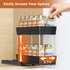 Mystozer 4.33''Wx10.62''Dx8.66''H, 3 Packs -2 Pull Out Spice Rack Organizer for Cabinet, Slide Out Spice Racks