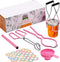 Home Canning Supplies Starter Kit, Food Grade Stainless Steel Canning Tools Set for Beginners, Pink