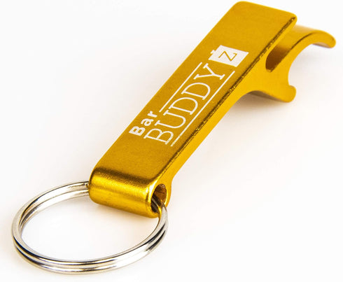 Keychain Bottle Opener - Best Aluminum Bottle/Can Opener, Compact, Versatile & Durable - Gold