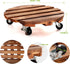 2-Pack 12" 2 360 HOHY Plant Caddy Plant Stand with Wheels Heavy Duty Wood Rolling Plant Stand with Lockable