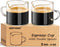 Espresso Cups Set of 2, 4 Oz Espresso Shot Glass with Handle