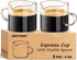 Espresso Cups Set of 2, 4 Oz Espresso Shot Glass with Handle