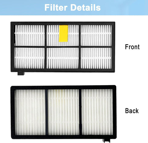 14 Pack Replacement Parts for iRobot Roomba 800 900 Series, 2 Debris Extractors, 6 Filters, 6 Side Brushes & Screws