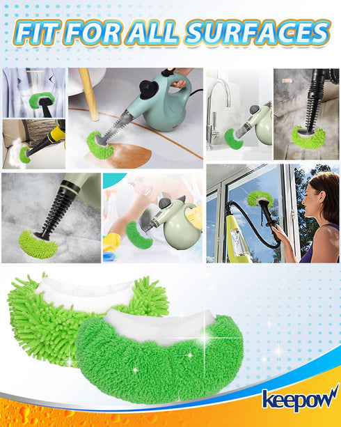 4+4 Pack Steam Cleaner Accessories Microfiber Cloth for Handheld Steam Shot Reusable Washable Steam Mop Pads Compatible