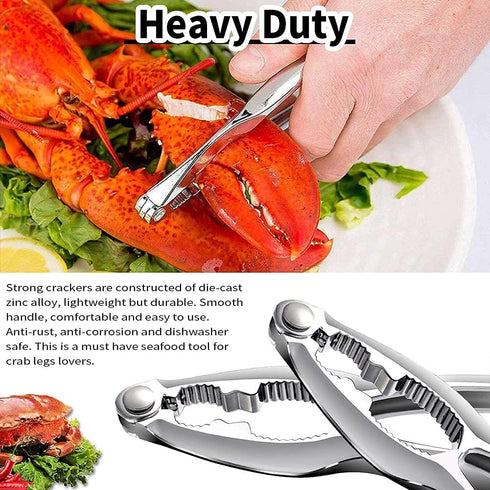 12 3 3 3 3 YGAOHF Pcs Professional Crab Leg Crackers and Tools - Includes Crab Crackers, Lobster Shellers, Crab Leg