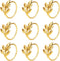 KPOSIYA Set of 20 Gold Leaf Napkin Rings, Metal Table Napkin Holders for Parties & Everyday Use