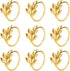 KPOSIYA Set of 20 Gold Leaf Napkin Rings, Metal Table Napkin Holders for Parties & Everyday Use