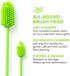 GrandTies Silicone Bottle Cleaning Brush Set | Extra Long Bottle Brush for Narrow Neck Bottle, Water Bottle, Cup, Mug, Blender Bottle, Tumbler, Hydro Flask, Baby Bottle, Wine Glass (Fresh Mint)