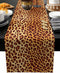 PIEPLE Leopard Print Table Runner-Cotton linen-Long 108 inche Cheetah Print Dresser Scarves,Animal Tablerunner
