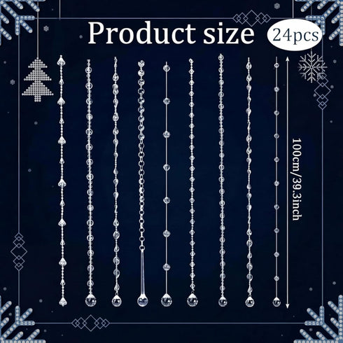 24 40 Inch Soulchen Pcs Clear Acrylic Crystal Garland Strands Large Hanging Chandelier Bead Chain String Wedding Icicle