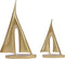 Dawbun 2 Pack Gold Sailboat Decor Boat Sculpture for Home Decor Modern Boat