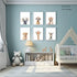 Set 6 8x10in Wodkwq Nursery Wall Art Safari Animal Canvas Prints Baby Girl Boy Room Decor Poster Pictures Cute Jungle