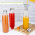 Zukro Glass Juice Bottles with Lids Set of 3, 24 oz Reusable Clear Bottles with Stainless Steel Cap