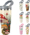 Unyopsa Mushroom Tumbler with Handle 30oz Vacuum Insulated Mushroom Cup with Lid and