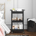 3-Tier 3-Tier-Plastic) MIOCASA Utility Rolling Cart with Cover Top Board, Kitchen Storage Organization, Art Cart
