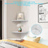 Corner Wall Shelves Set of 2, Rustic Wood Floating Shelves with Cable Raceway for TV Accessories and Baby Monitor
